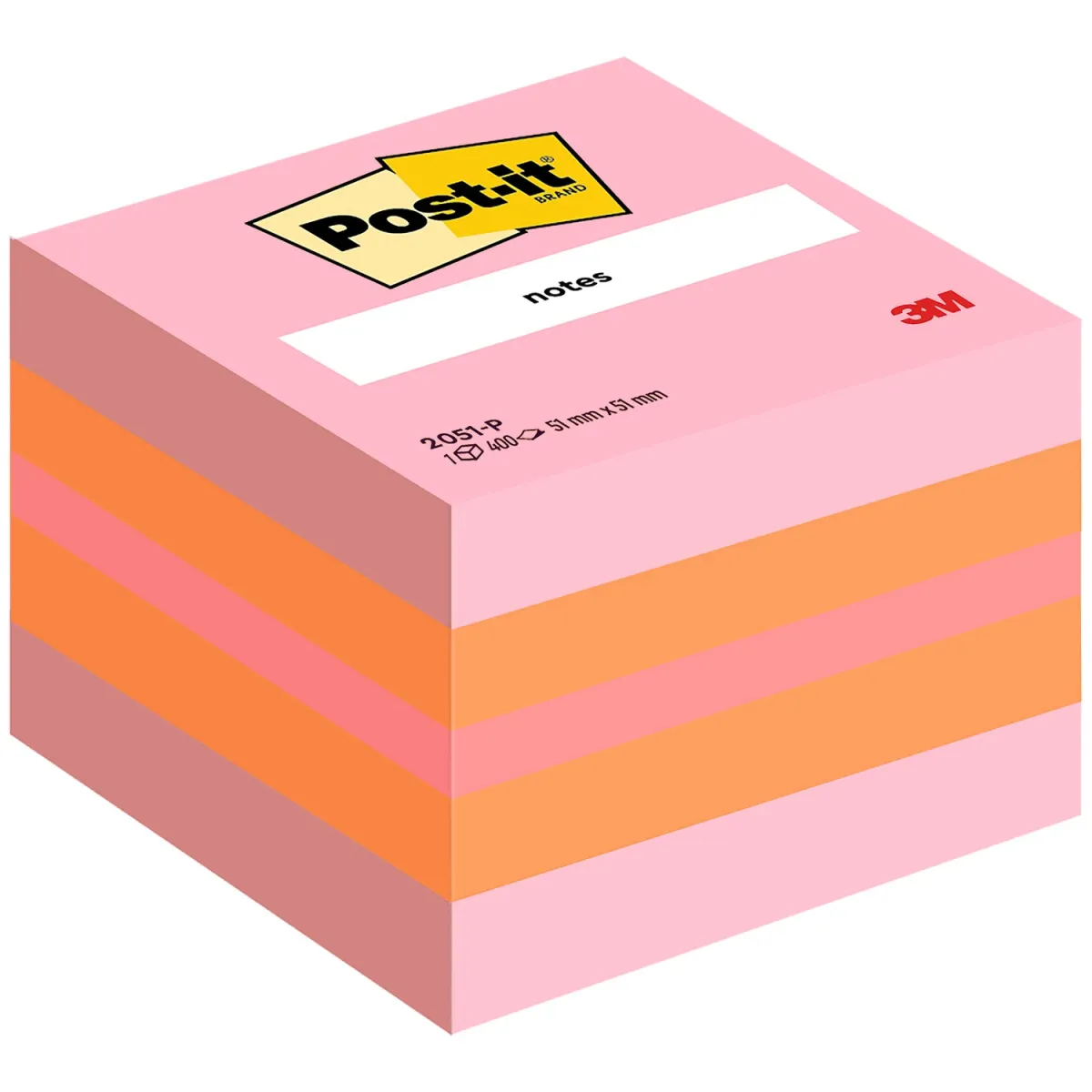 Post-it Αυτοκόλλητα Χαρτάκια 2051-P 51x51mm 400φύλλα