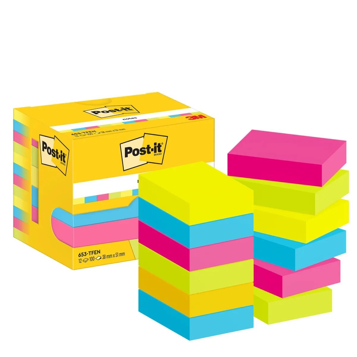 Post-it Αυτοκόλλητα Χαρτάκια 653-TFEN 38x51mm