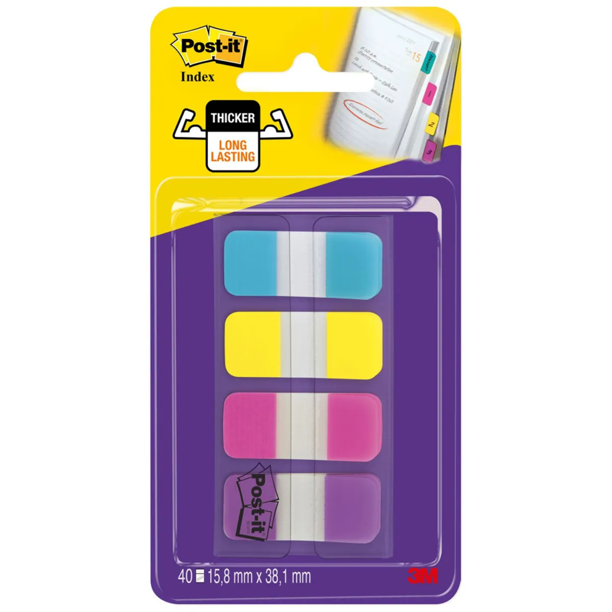 Post-it Σελιδοδείκτες Index 676 Strong 15.8 x 38.1mm 160φ.