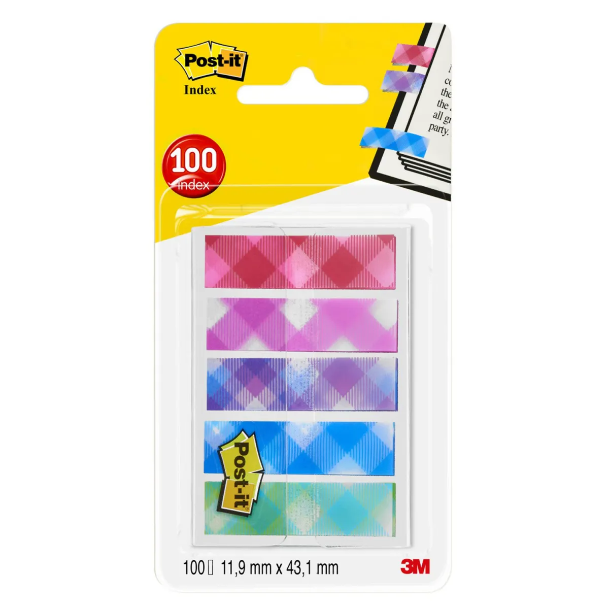 Post-it Σελιδοδείκτες Index 684 Plaid 11.9 x 43.2mm 100φ.