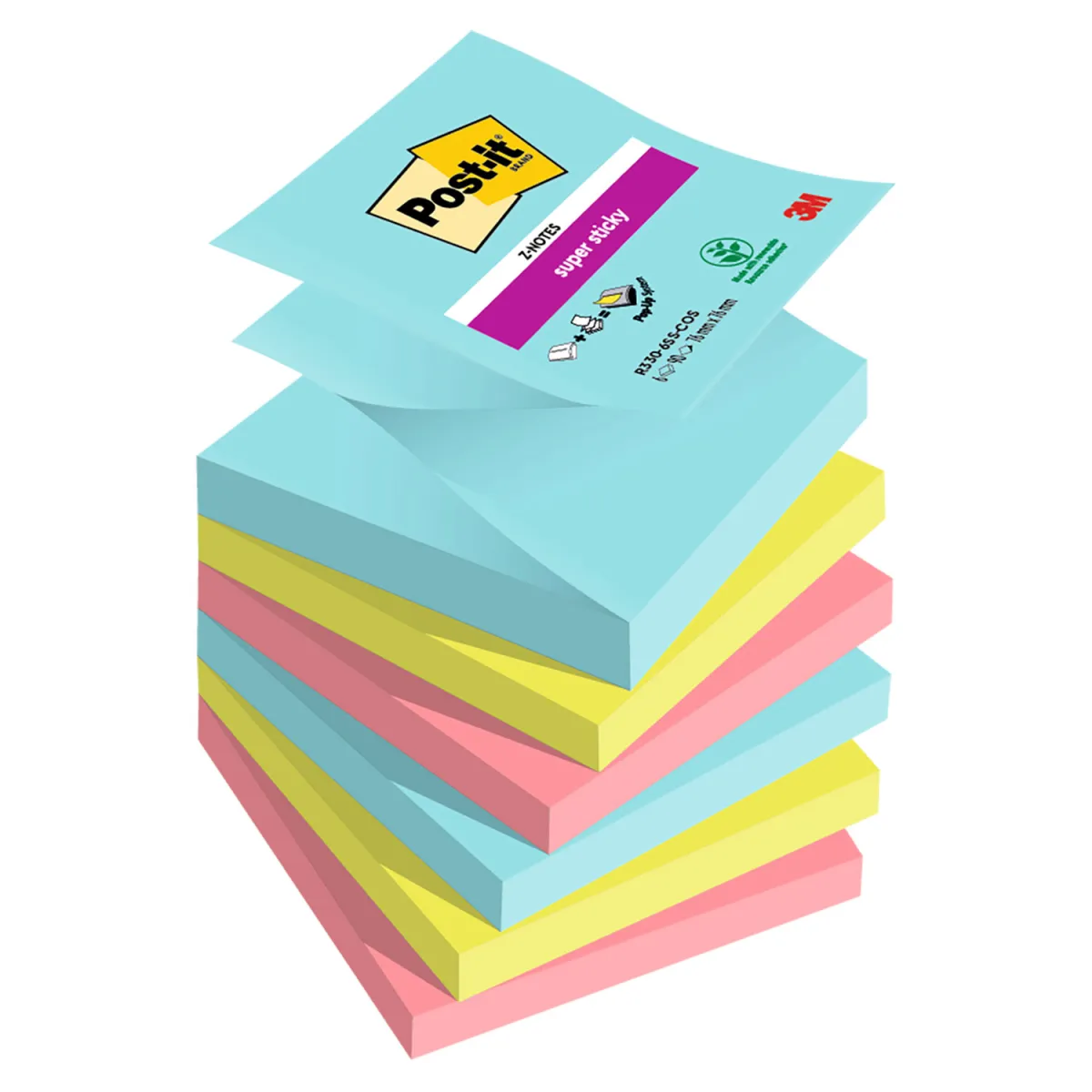 Post-it Αυτοκόλλητα Χαρτάκια Z-Notes R330-6SS-COS 76x76mm