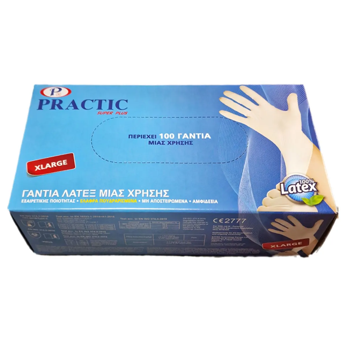 Practic Γάντια Latex Πουδραρισμένα 100 τεμάχια