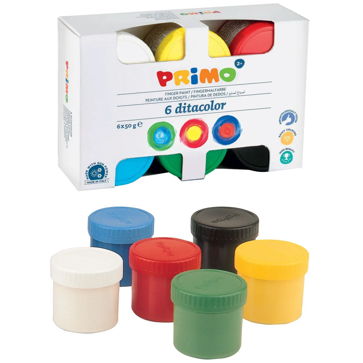 Primo Δακτυλομπογιές 50 gr 6 τεμ