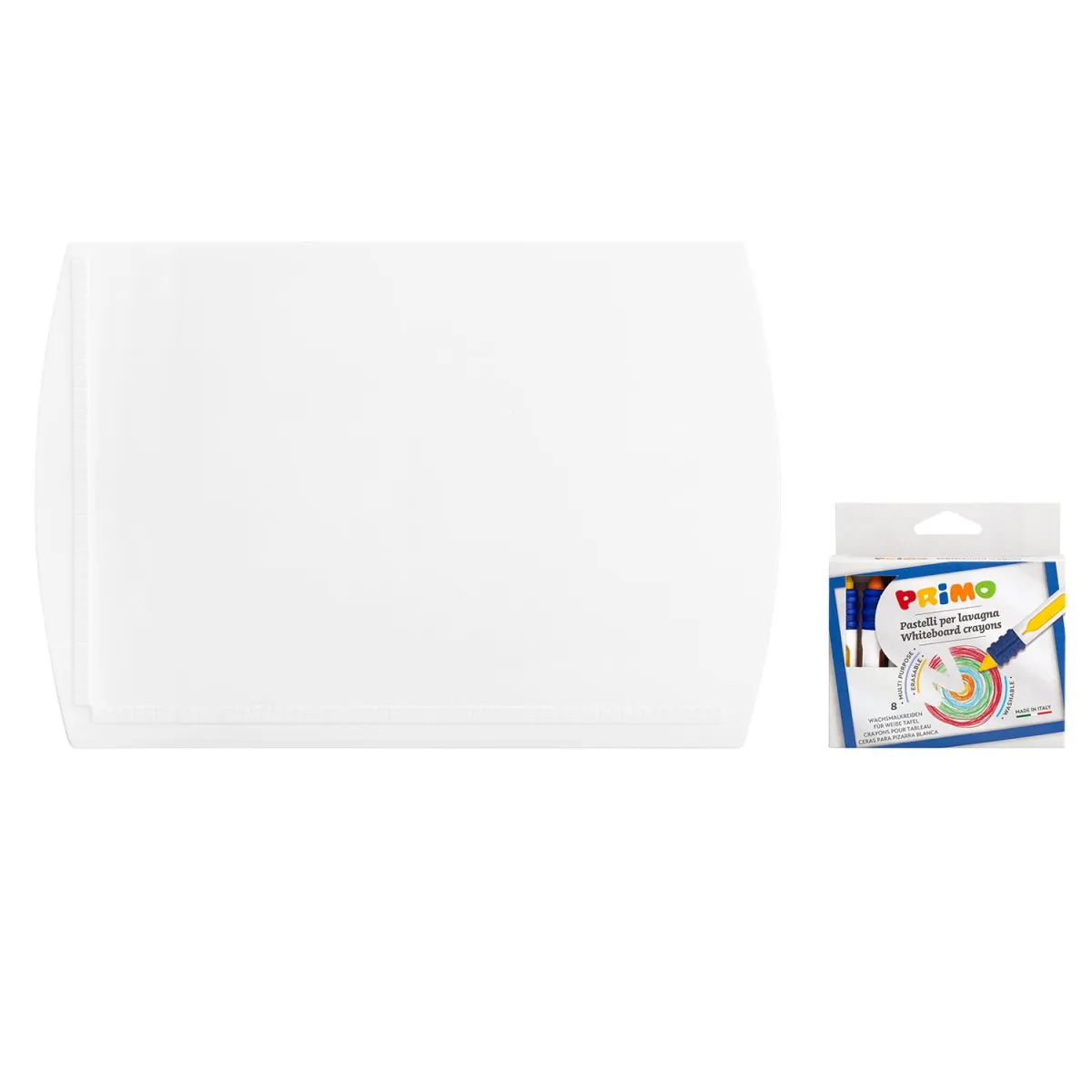 PRIMO CMP Σετ Πίνακας Λευκός και Μαρκαδόροι 8τεμ. 35x24cm