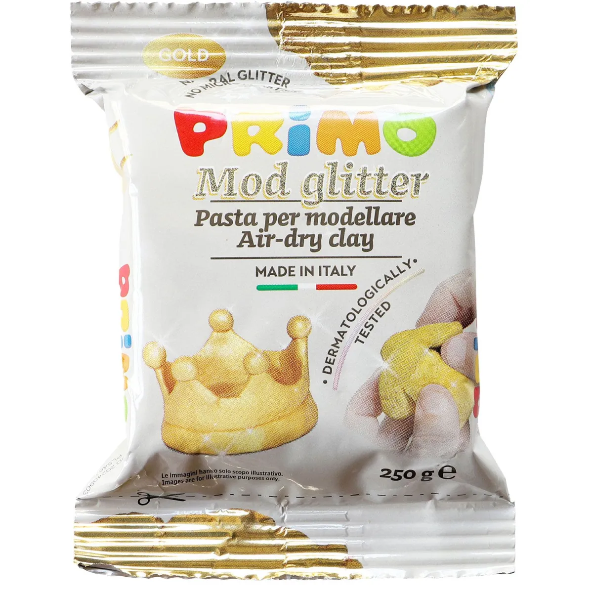 Primo Πηλός Glitter Χρυσό 250gr
