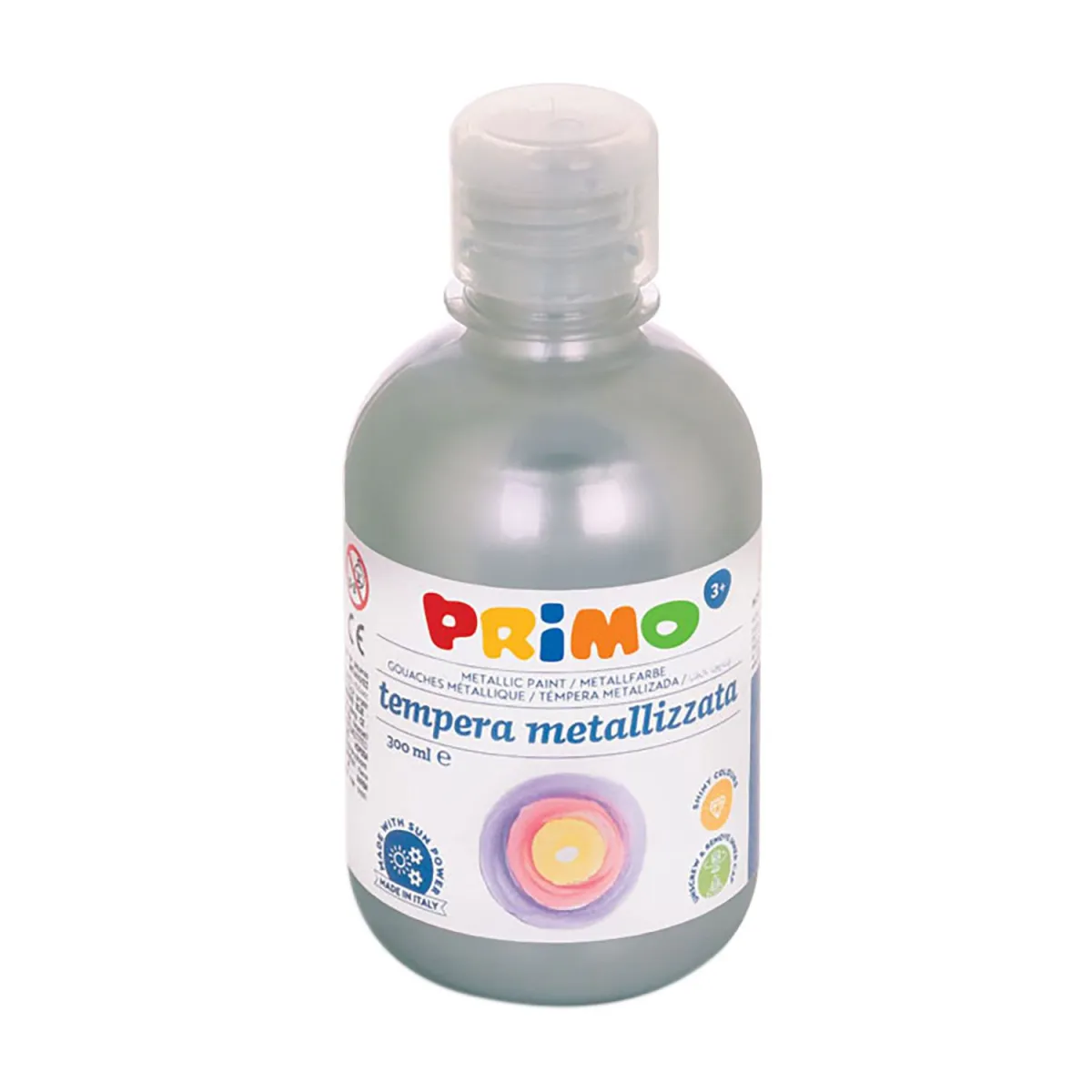 Primo Τέμπερα Δοχείο Metallic Ασημί 300ml