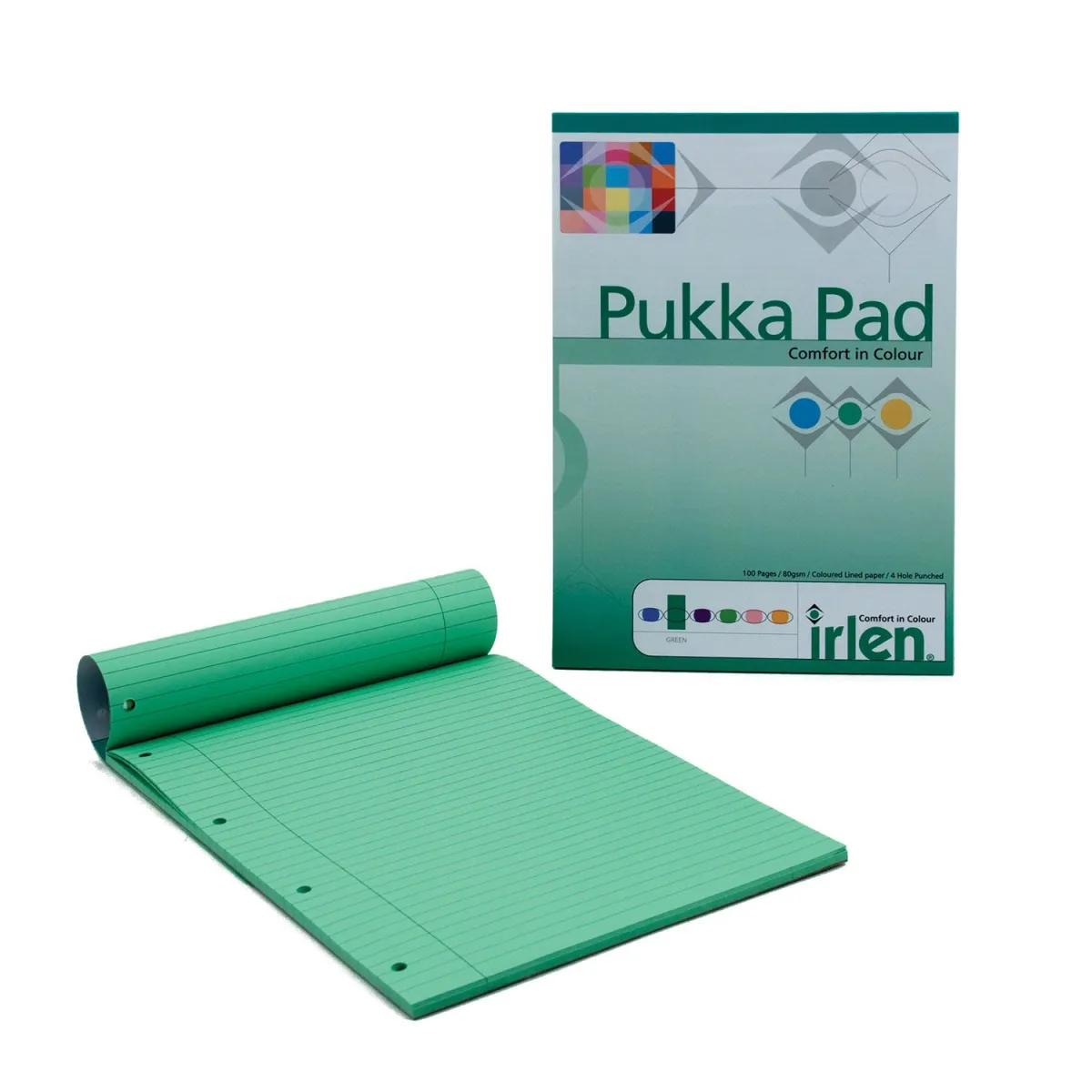 Pukka Μπλοκ Πράσινο Ριγέ Α4 100Φ