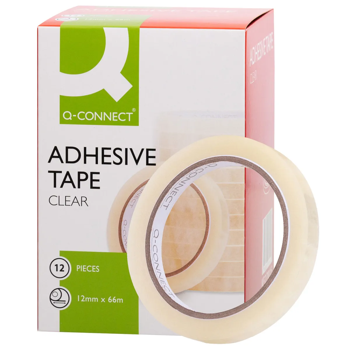 Q-Connect Κολλητική Ταινία 12mm x 66m 12τεμ.