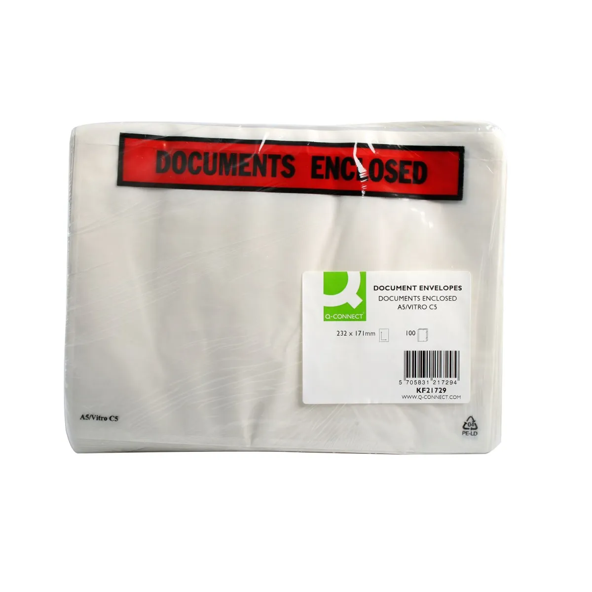 Q-Connect Ετικέτα Συνοδευτικών Εγγράφων 232x171mm 100τεμ.