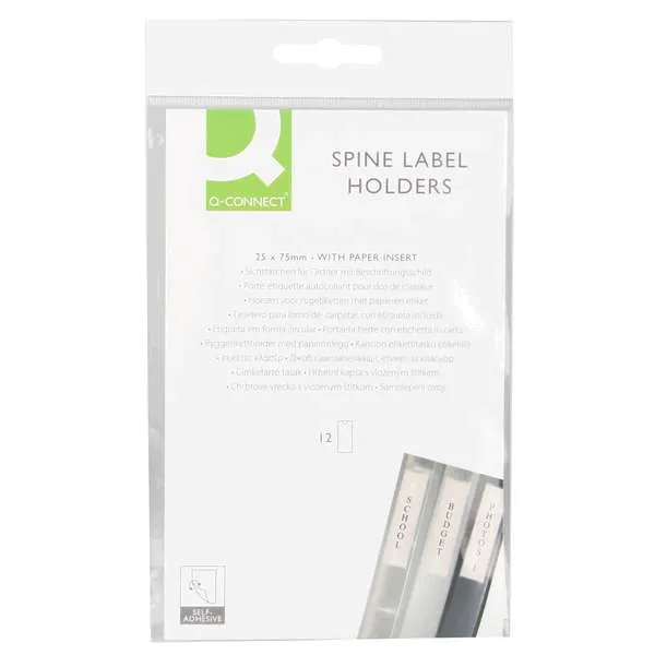 Q-Connect Θήκες Αυτοκόλλητες 25 x 75 mm 12 Τεμ.