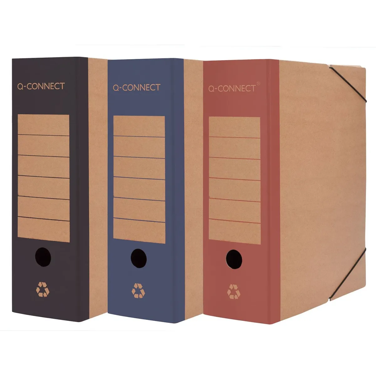 Q-Connect Κουτί Αρχείου Κραφτ με Λάστιχο 25x33x10cm