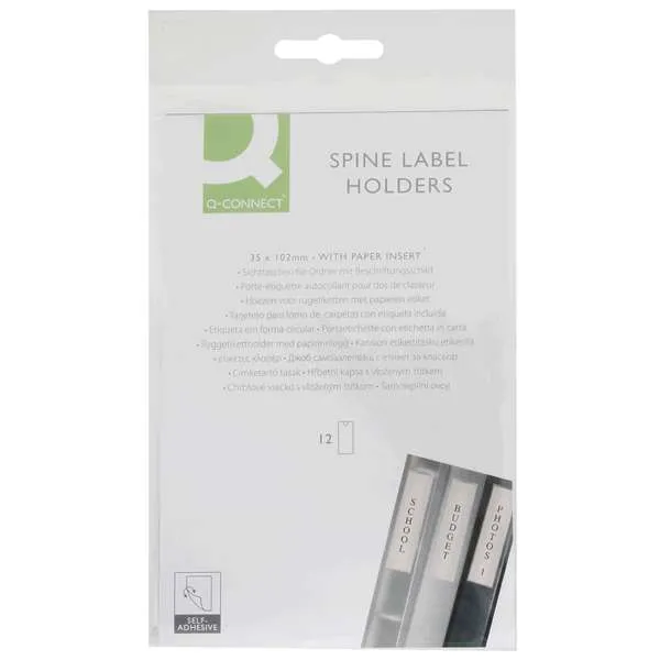 Q-Connect Θήκες Αυτοκόλλητες 35 x 102 mm 12 Τεμ.