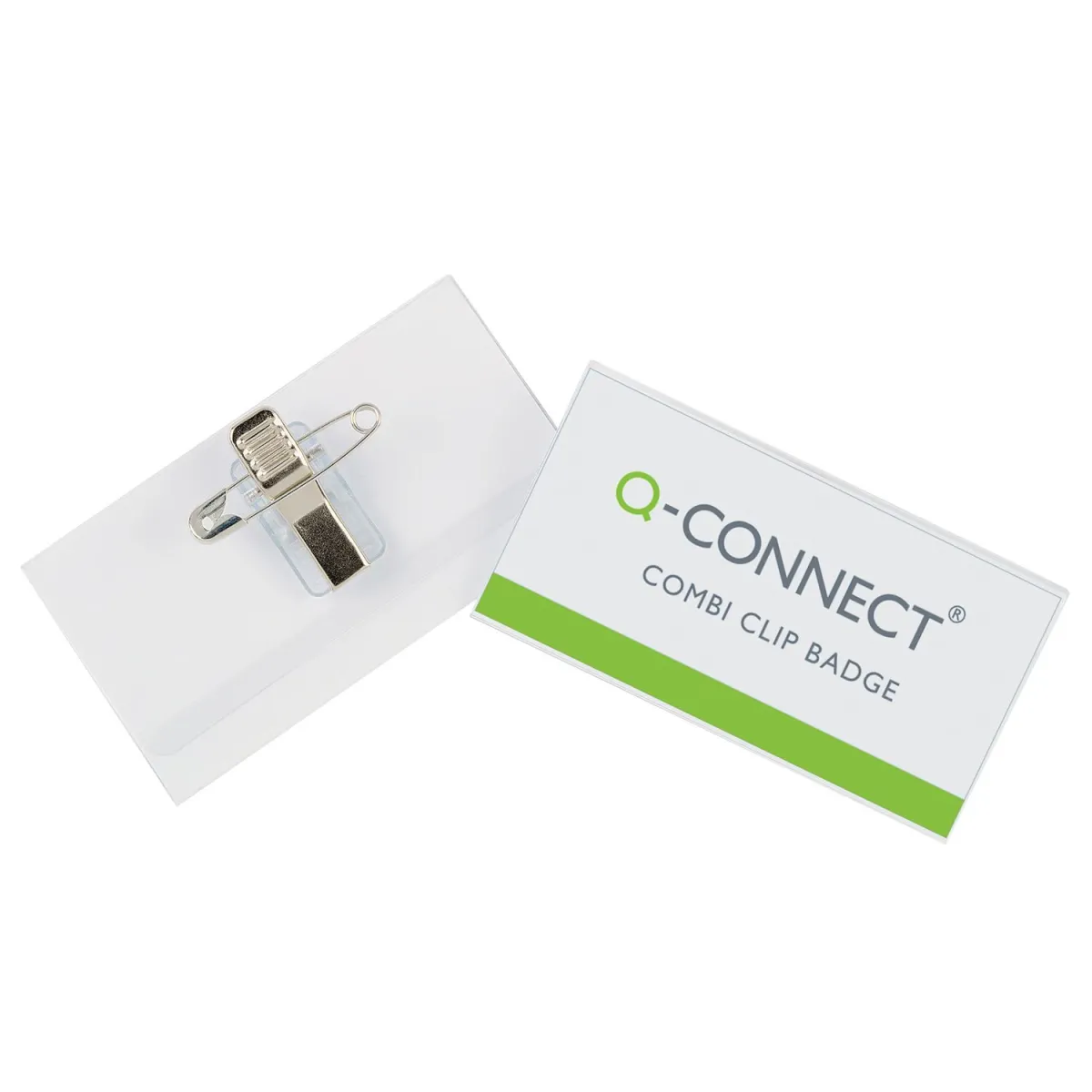 Q-Connect Ετικέτα Ονόματος με Κλιπ 5,4x9 cm 50 τεμ.