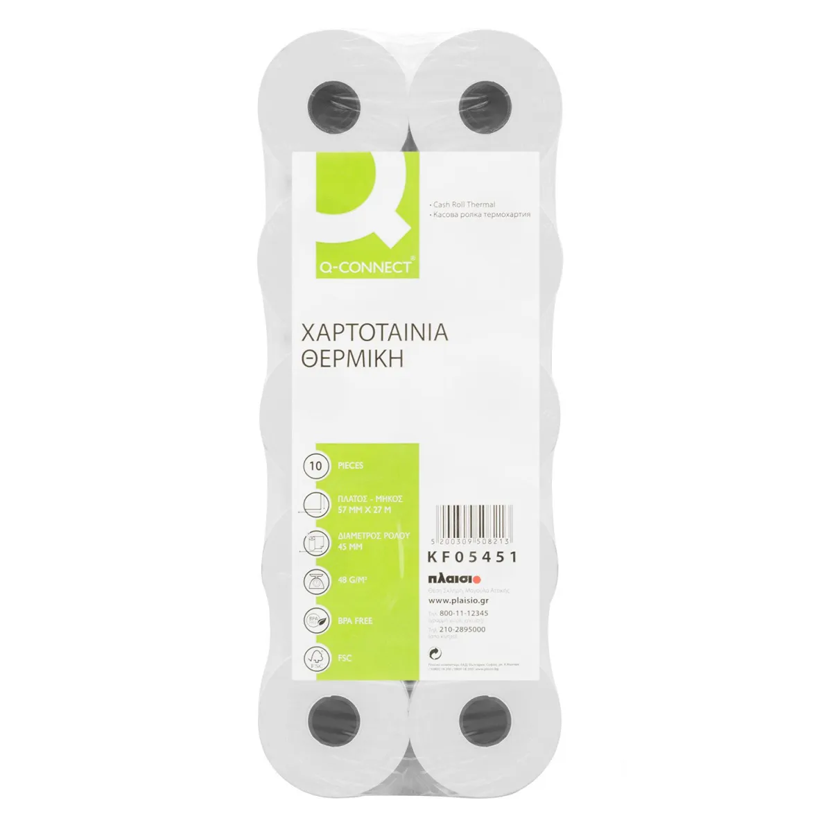 Q-Connect Χαρτοταινία Θερμική 57 mm x 27 m