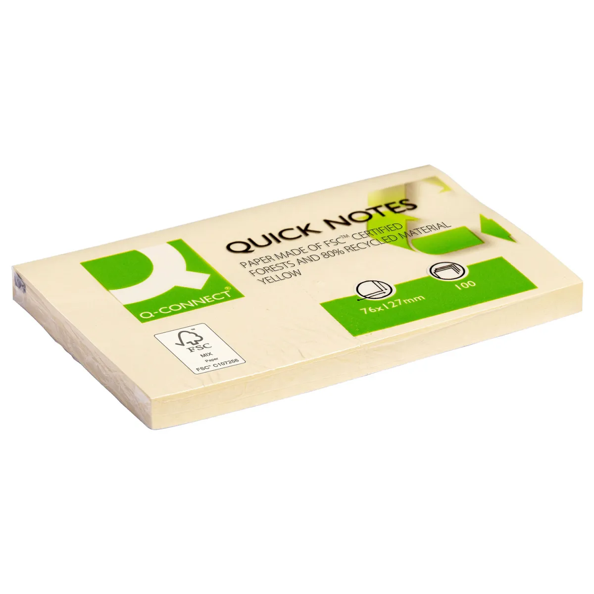 Q-Connect Αυτοκόλλητα Χαρτάκια Ανακυκλωμένα 76X127mm