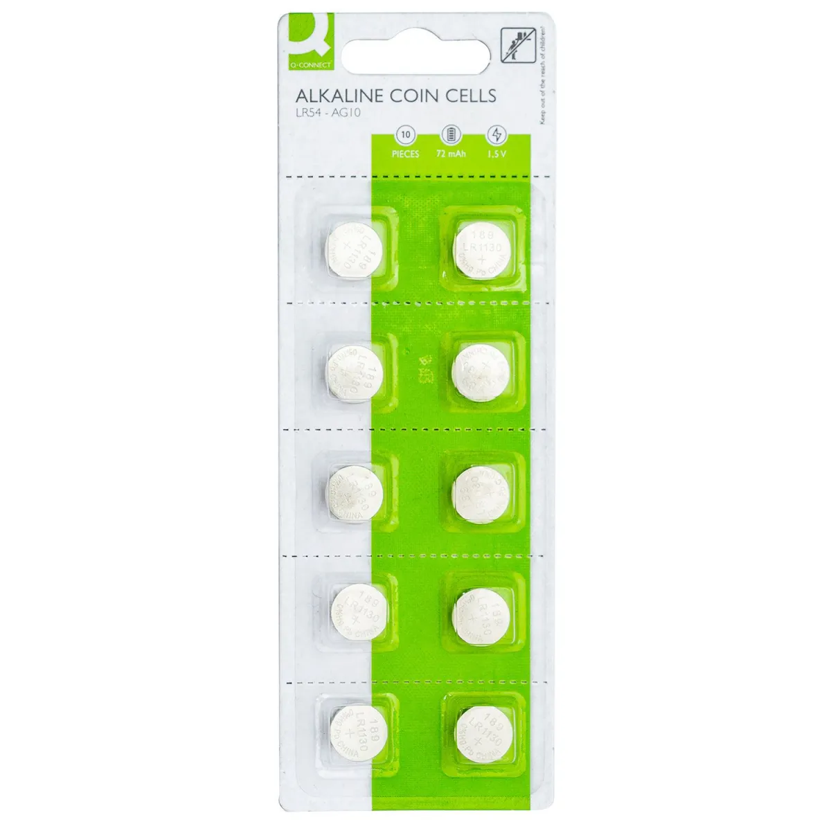 Q-Connect Μπαταρίες Αλκαλικές LR54 (10 τεμ.)