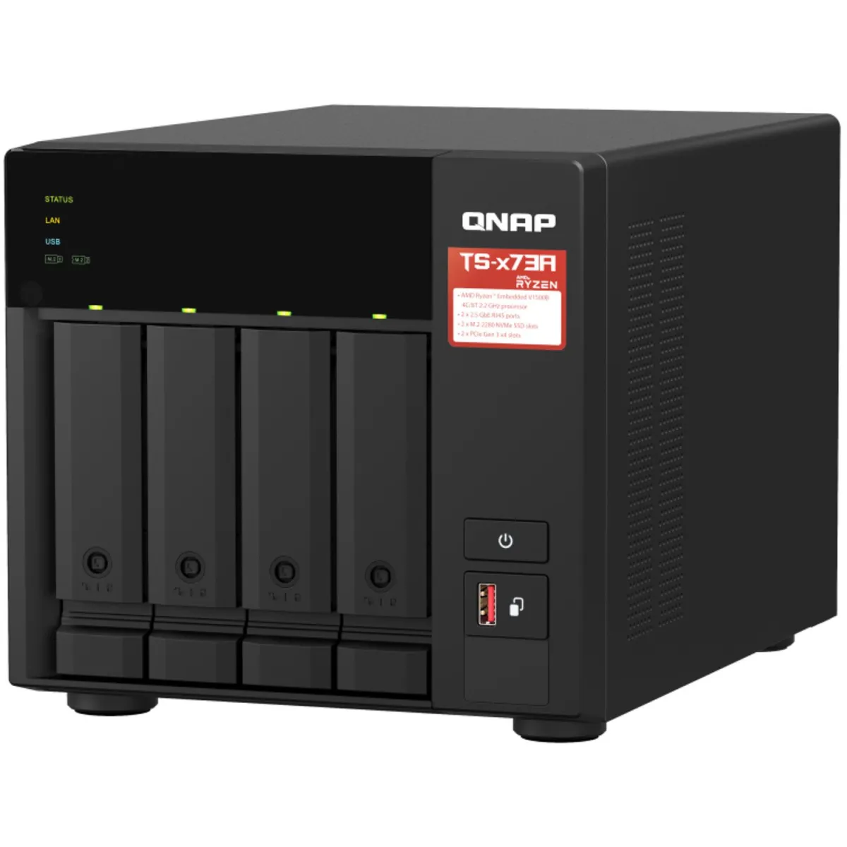 Qnap ΤS-473Α-8G (4-Bay NAS)