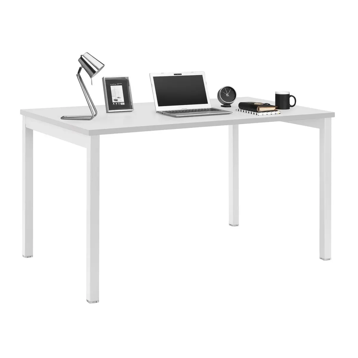 Quadrifoglio Γραφείο Column Grey (Λευκός Σκελετός) 140x80 cm