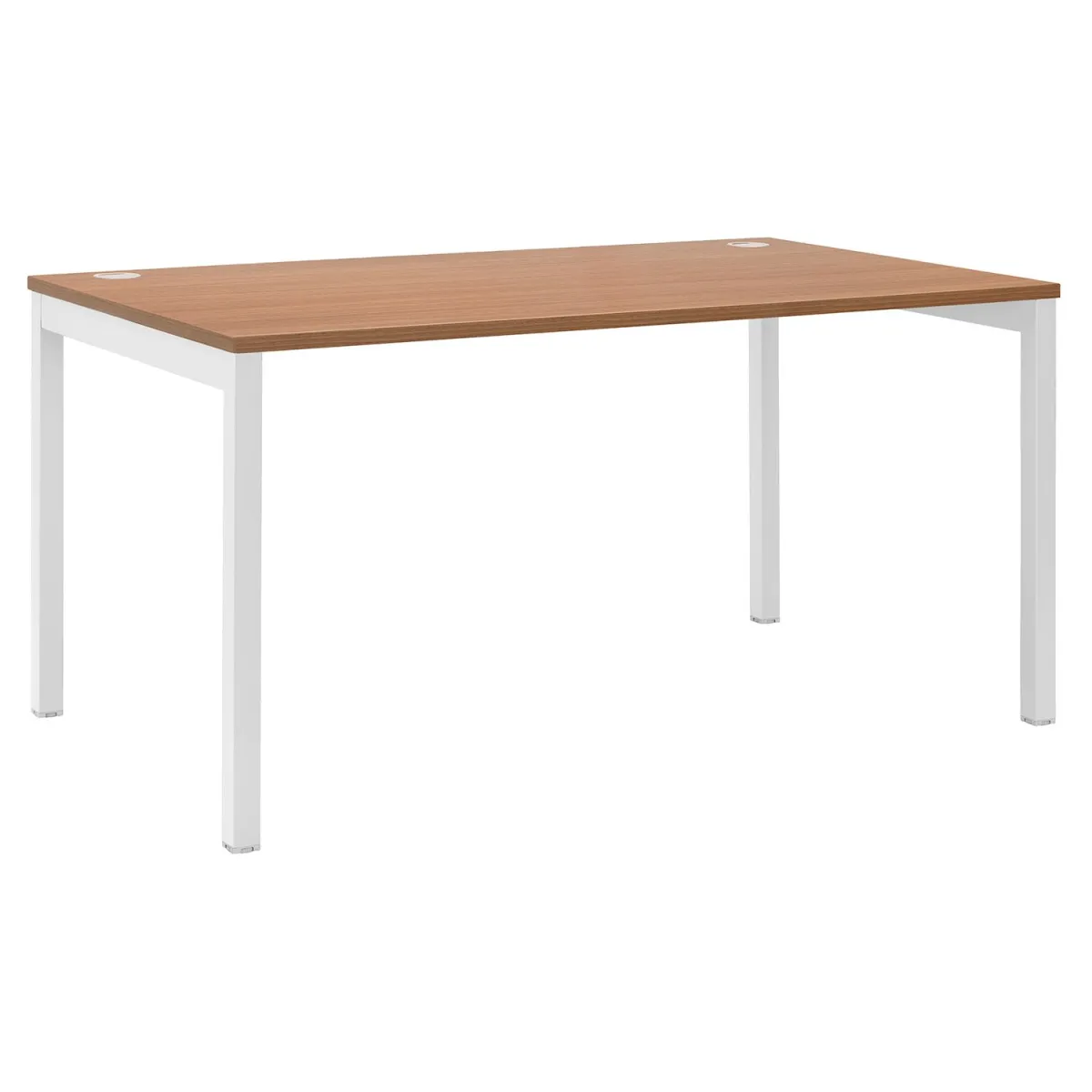 Quadrifoglio Γραφείο Column Walnut (Λευκός σκελετός) 140x80cm