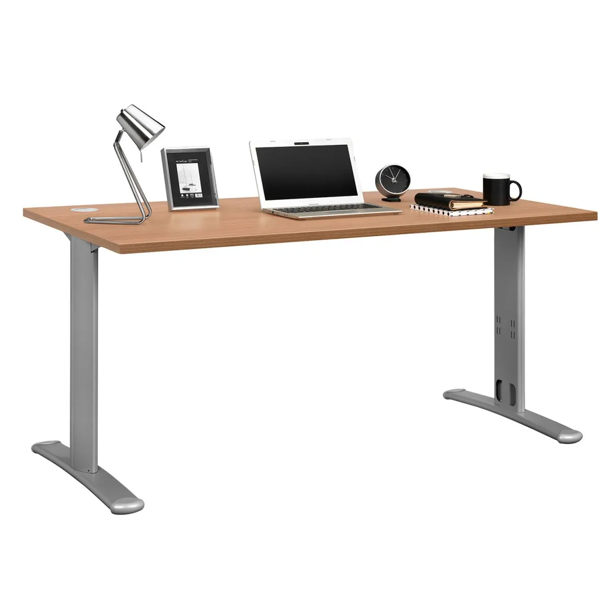 Quadrifoglio Γραφείο Exe Walnut (Γκρι Σκελετός) 140x80 cm