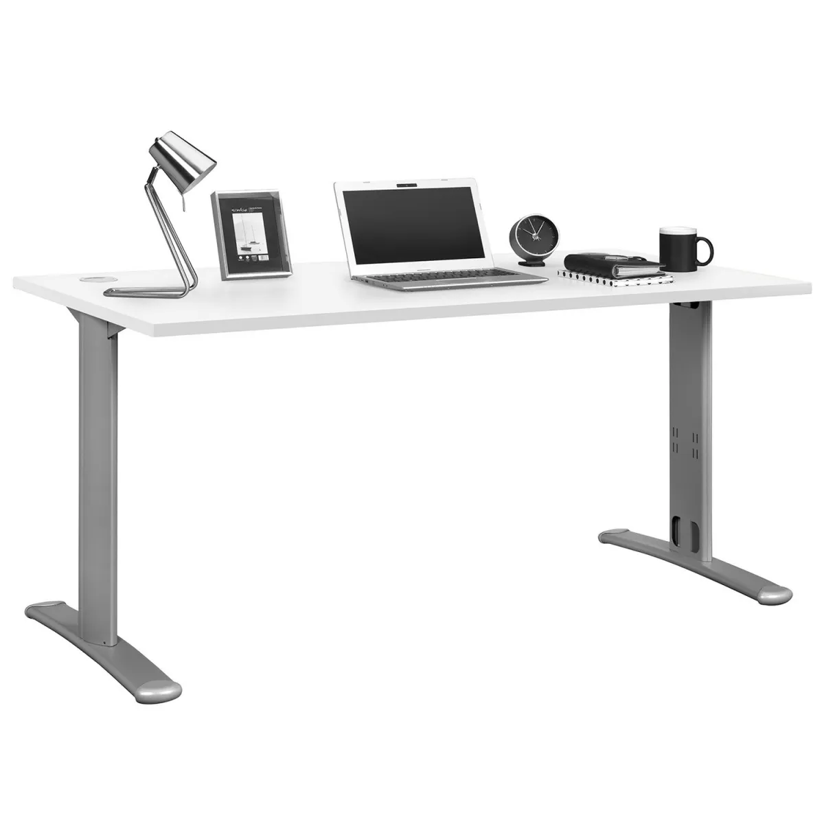 Quadrifoglio Γραφείο Exe White (Γκρι Σκελετός) 140x80 cm
