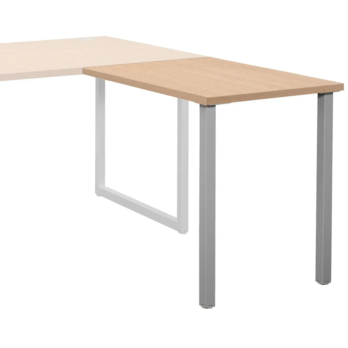 Quadrifoglio Προέκταση Γραφείου Industrial Oak (Γκρι σκελετός) 80x60cm