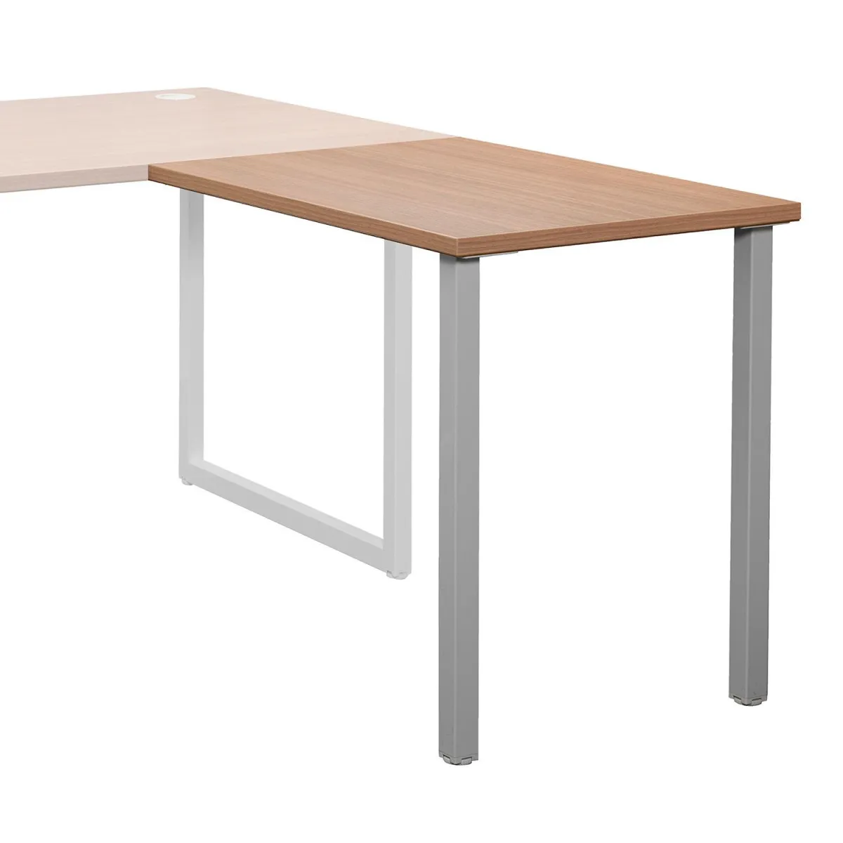 Quadrifoglio Προέκταση Γραφείου Industrial Walnut (Γκρι σκελετός) 80x60cm