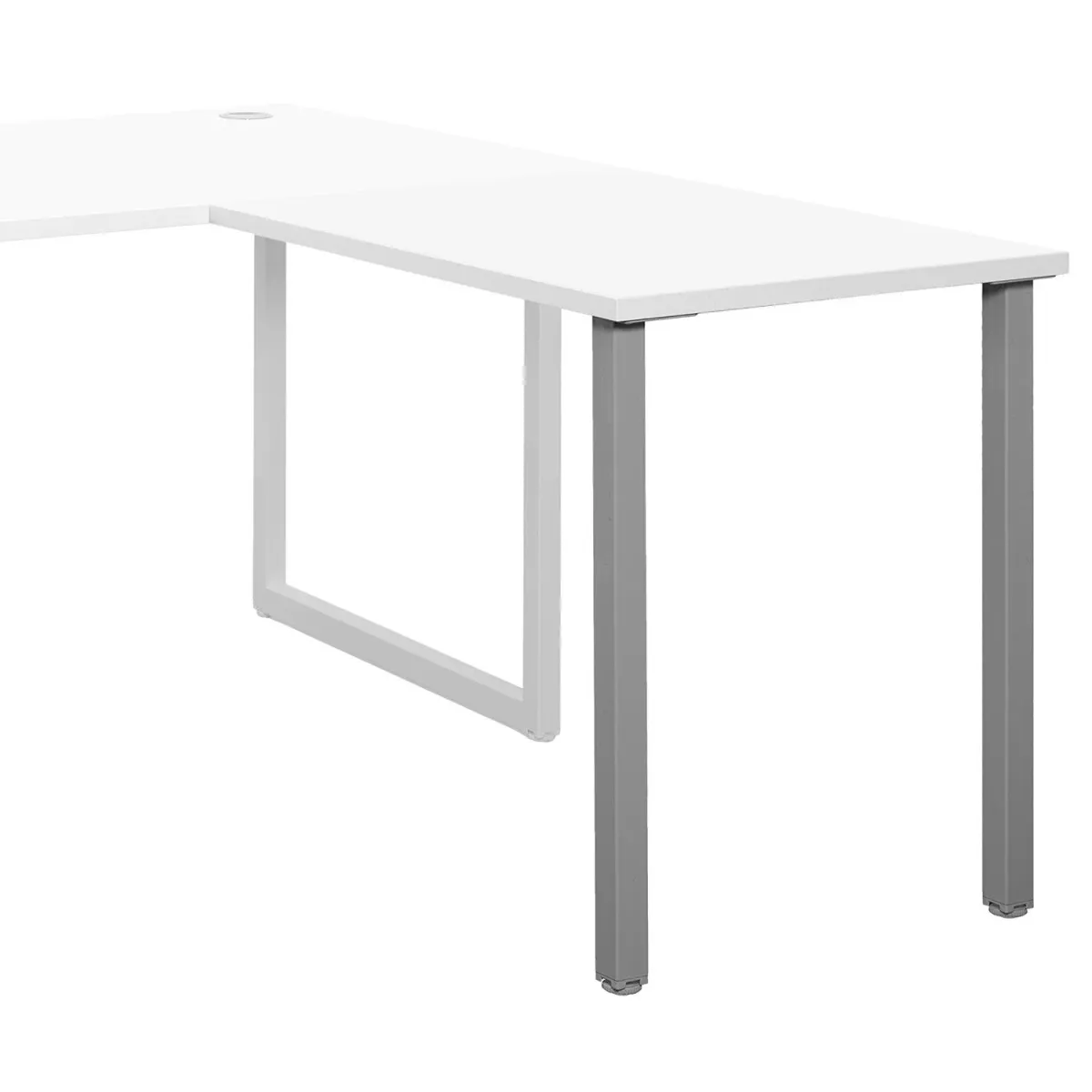 Quadrifoglio Προέκταση ΓραφείουIndustrial White (Γκρι σκελετός) 80x60cm