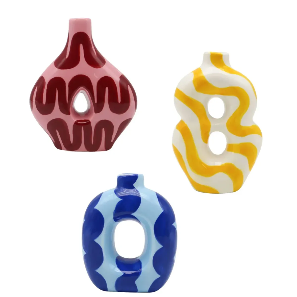 QUE RICO Βάζα Μικρά 1τμχ Assorted 3 σχέδια