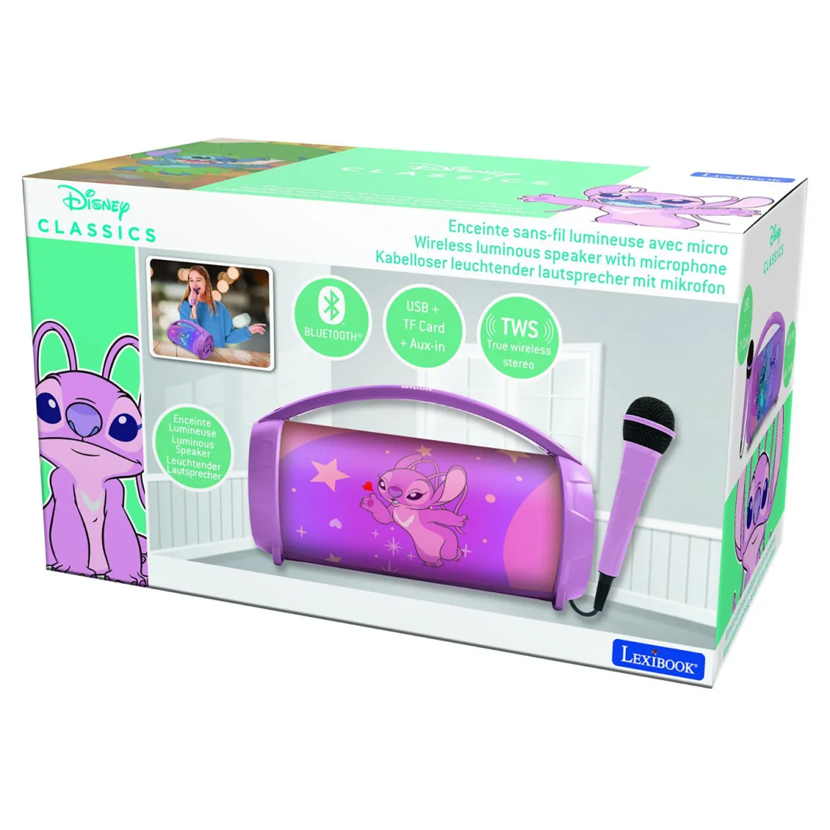Real Fun Ηχείο με Μικρόφωνο Disney Angel Bluetooth
