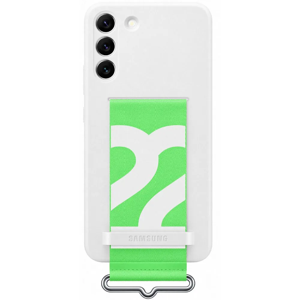 Samsung Θήκη Back Cover για Samsung Galaxy S22+, Σιλικόνης με Strap Λευκή