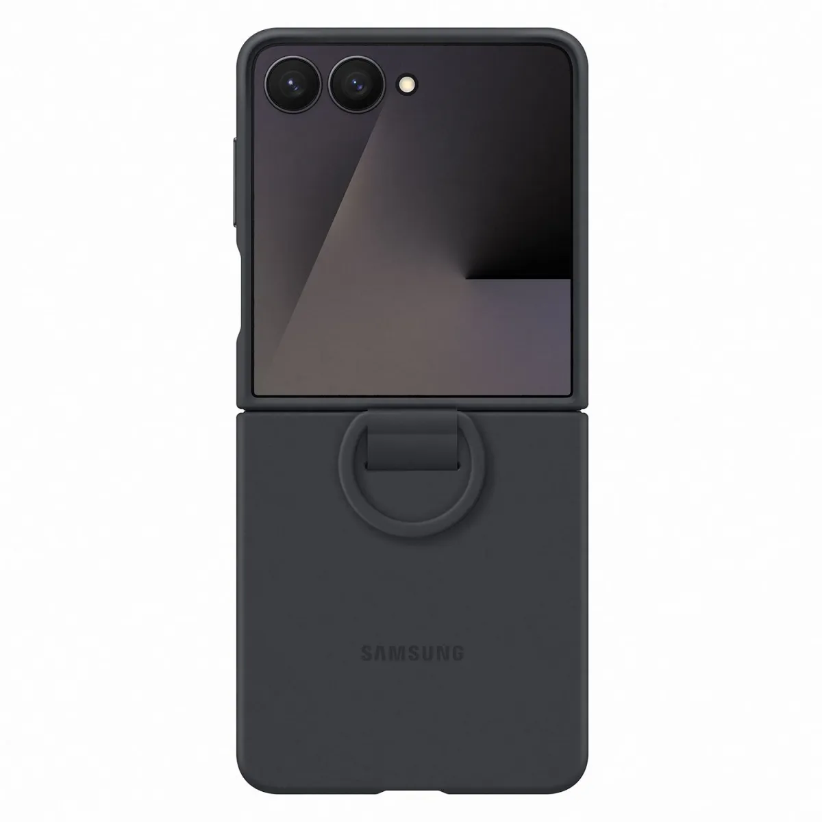 Samsung Θήκη Back Cover για Samsung Galaxy Z Flip 7 Ring Case Σιλικόνης Μαύρη