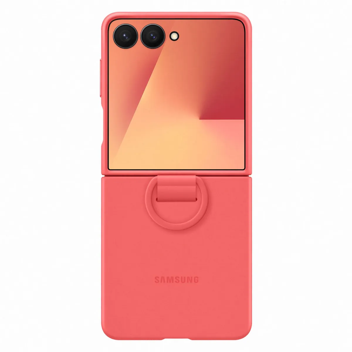 Samsung Θήκη Back Cover για Samsung Galaxy Z Flip 7 Ring Case Σιλικόνης Κόκκινη