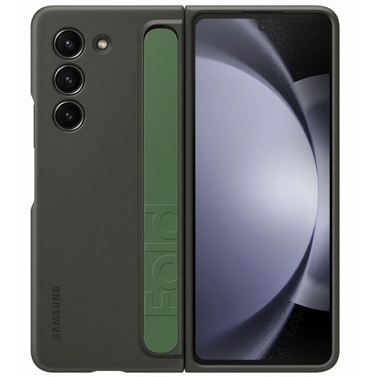 Samsung Θήκη Book Cover για Samsung Galaxy Z Fold 5 Standing Case με Strap, Μαύρη