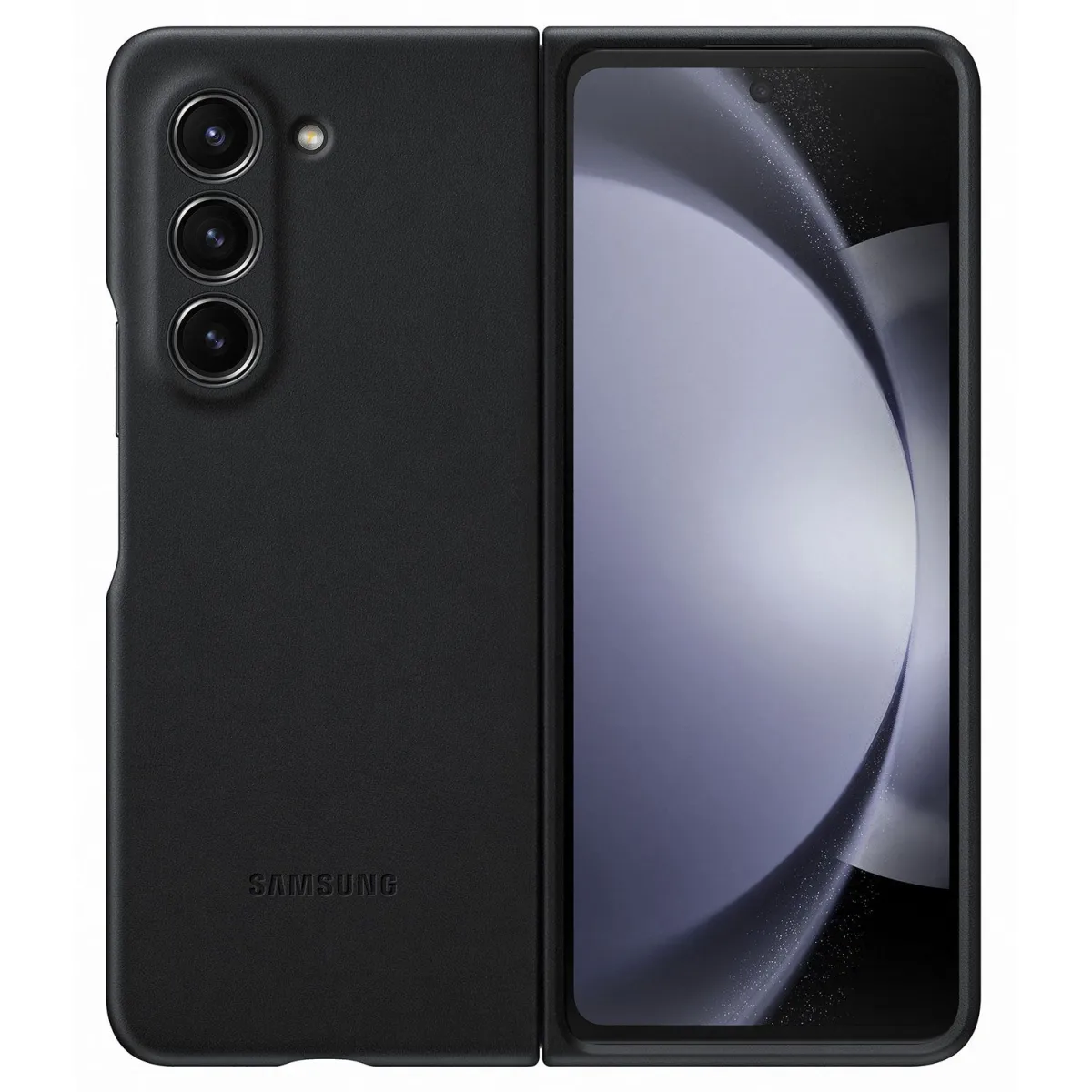 Samsung Θήκη Book Cover για Samsung Galaxy Z Fold 5 Δερμάτινη, Μαύρη