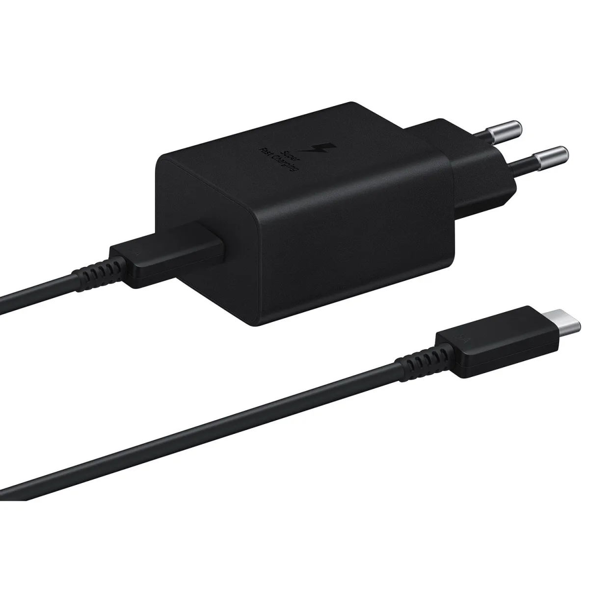 Samsung Φορτιστής PD 1 Θέσης 45W Μαύρο Με Καλώδιο