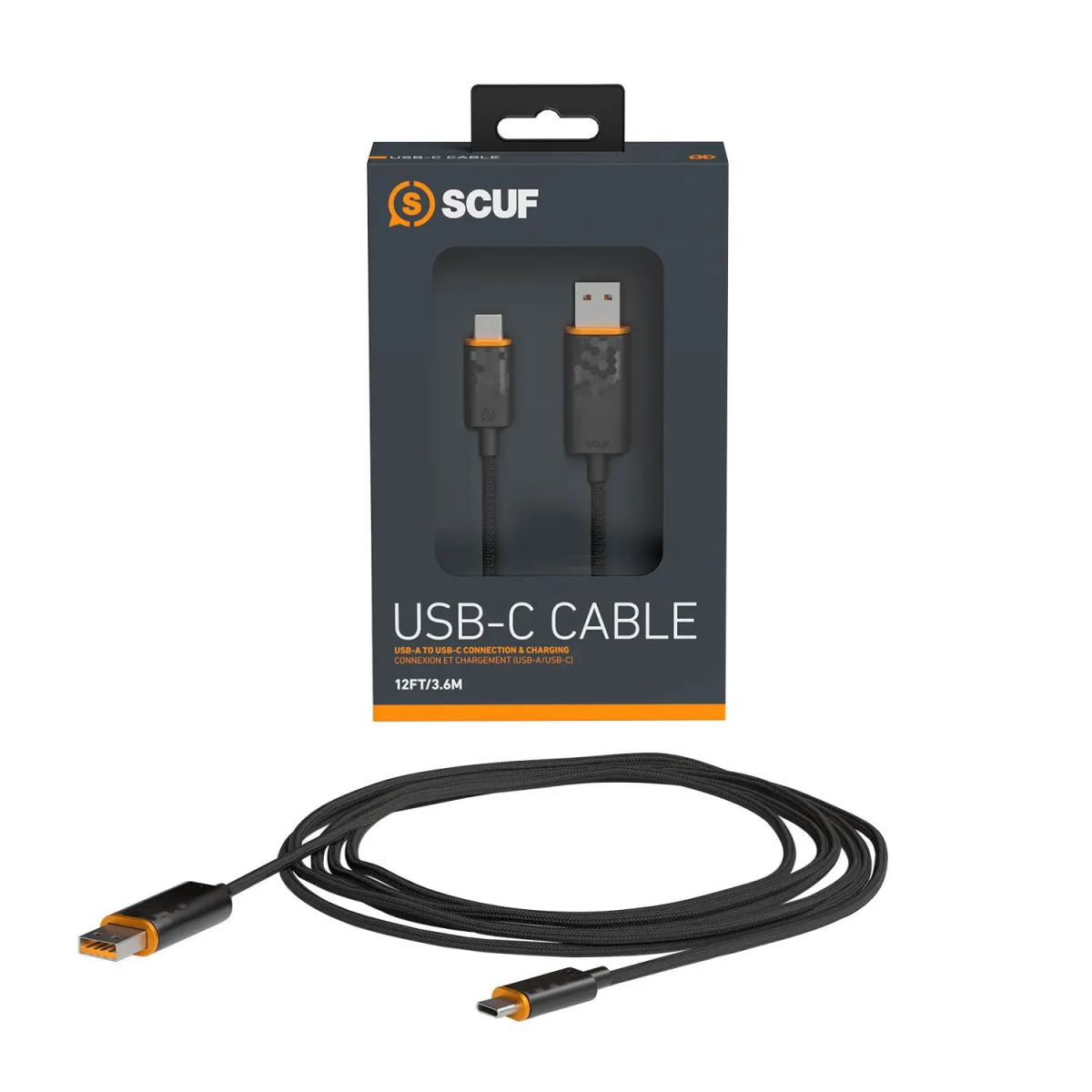 SCUF USB-C Charge Cable Black 3.6m