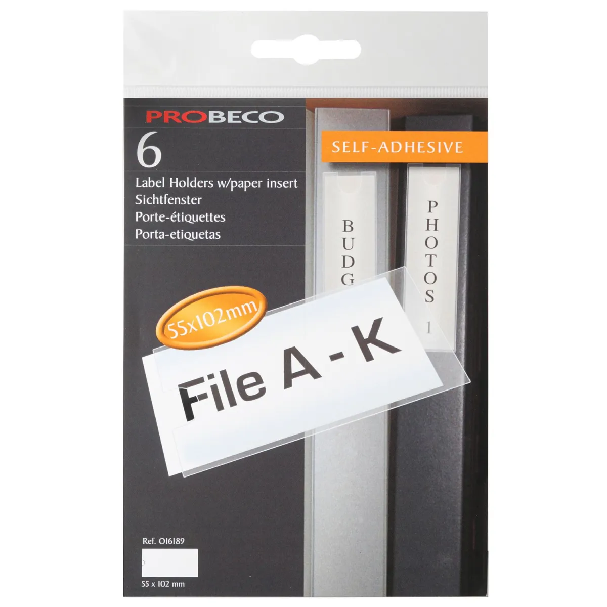 Self-Ad Θήκες Αυτοκόλλητες 55 x 102 mm 6 Tεμ.