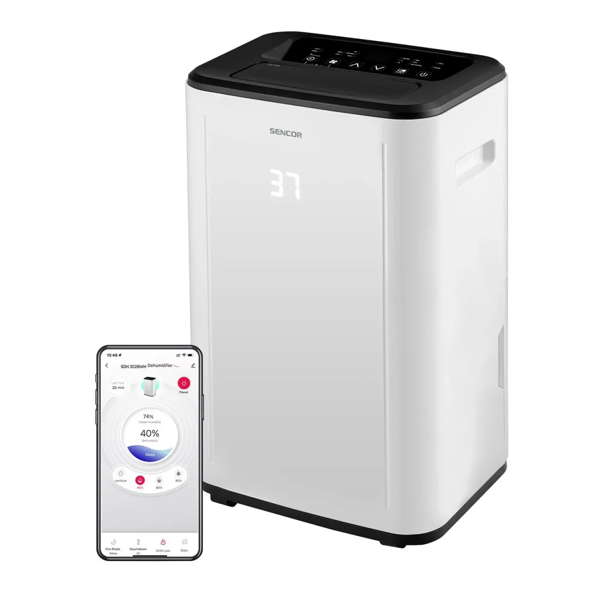 Sencor SDH 3028WH Αφυγραντήρας 30,00 Lt/24h