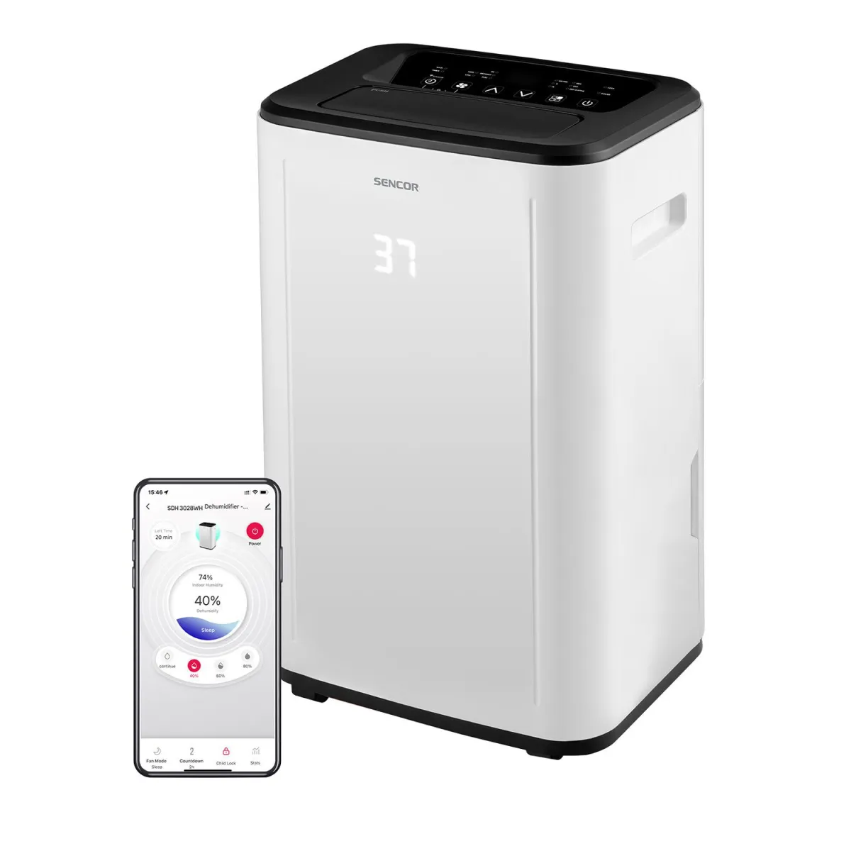 Sencor SDH 3028WH Αφυγραντήρας 30,00 Lt/24h