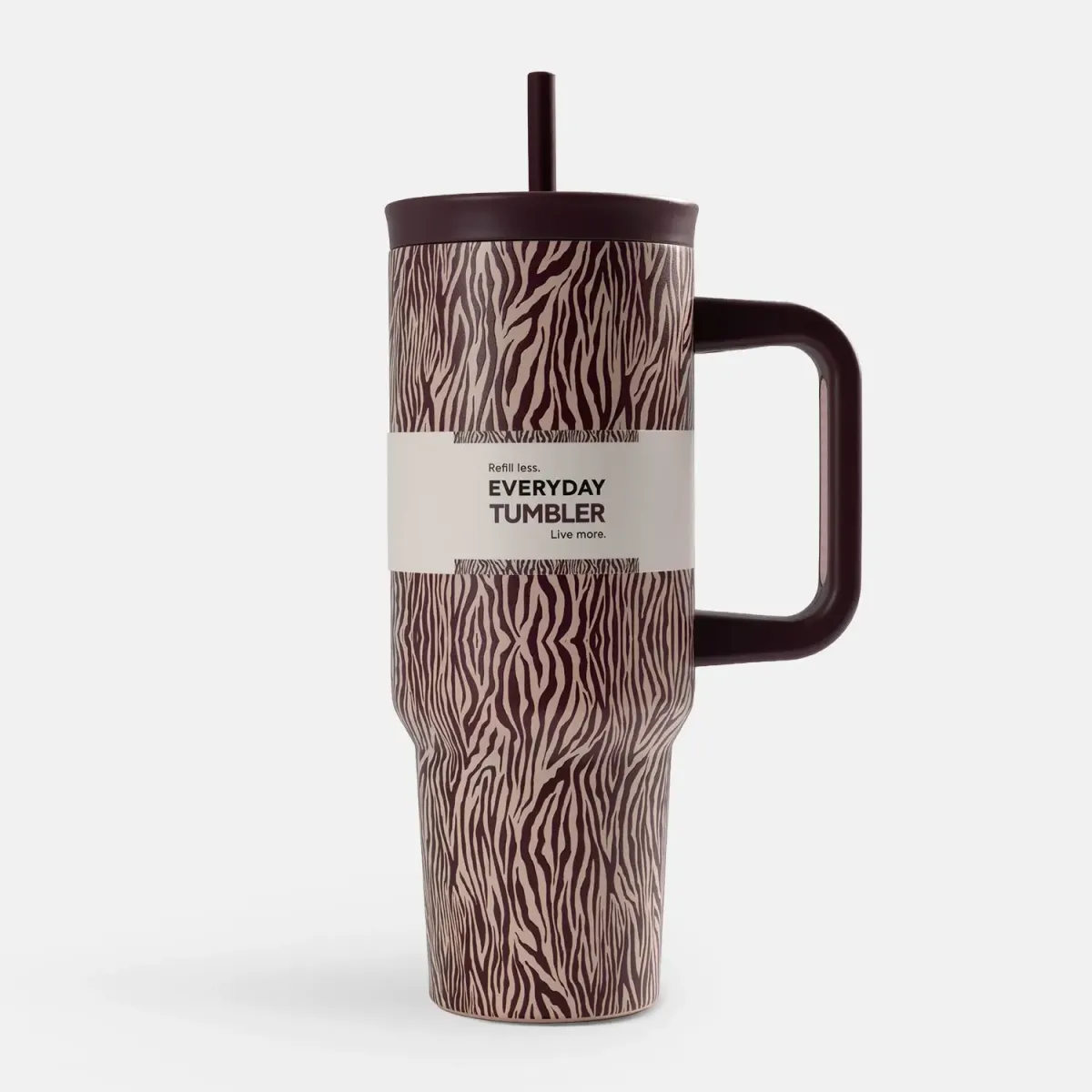 Sentio Παγούρι με Καλαμάκι 1200ml Zebra
