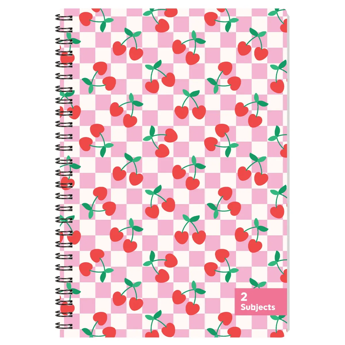 Sentio Τετράδιο Σπιράλ 17X25 2 Θεμάτων Checkered Cherries 70 Φύλλα