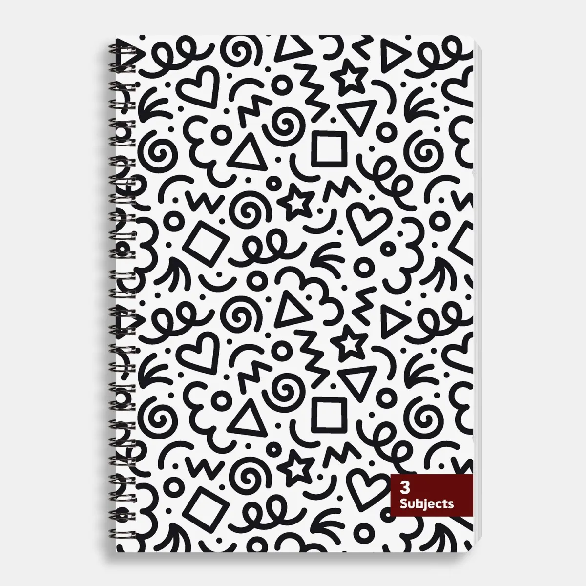 Sentio Τετράδιο Σπιράλ 17x25 3 Θεμάτων Doodle 105 Φύλλα