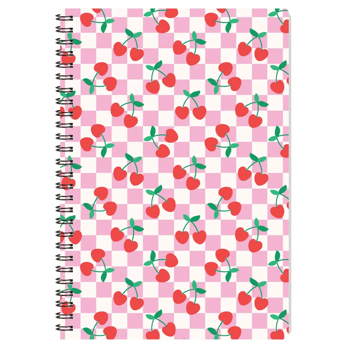 Sentio Τετράδιο Σπιράλ 17X25 Checkered Cherries  80 Φύλλα