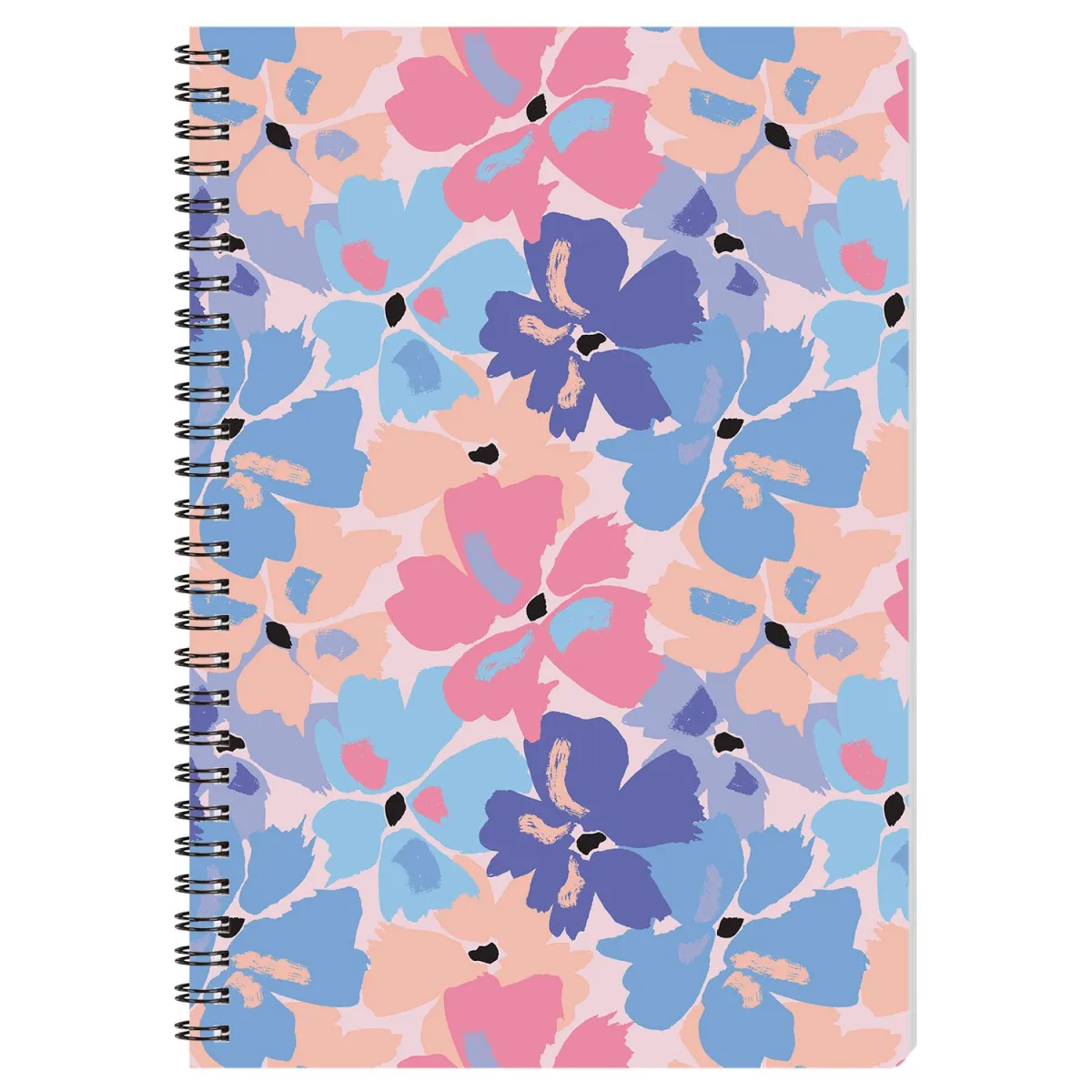 Sentio Τετράδιο Σπιράλ 17x25 Flowers 80 φύλλα
