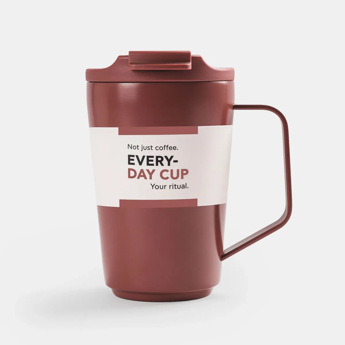 Sentio Κούπα Ταξιδίου με Χερούλι 360ml Dusty Rose