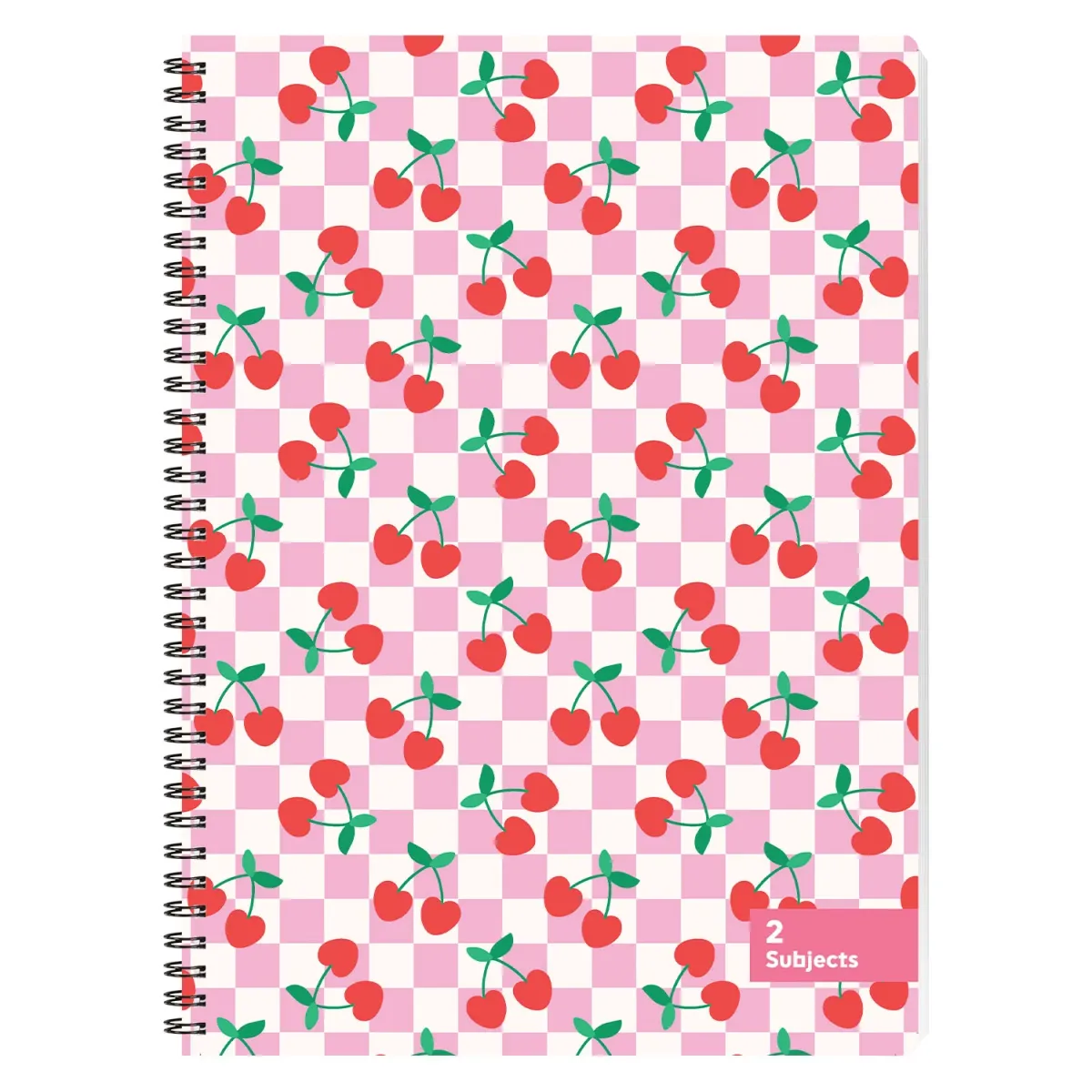 Sentio Τετράδιο Σπιραλ A4 2 Θεμάτων Checkered Cherries 70 Φύλλα