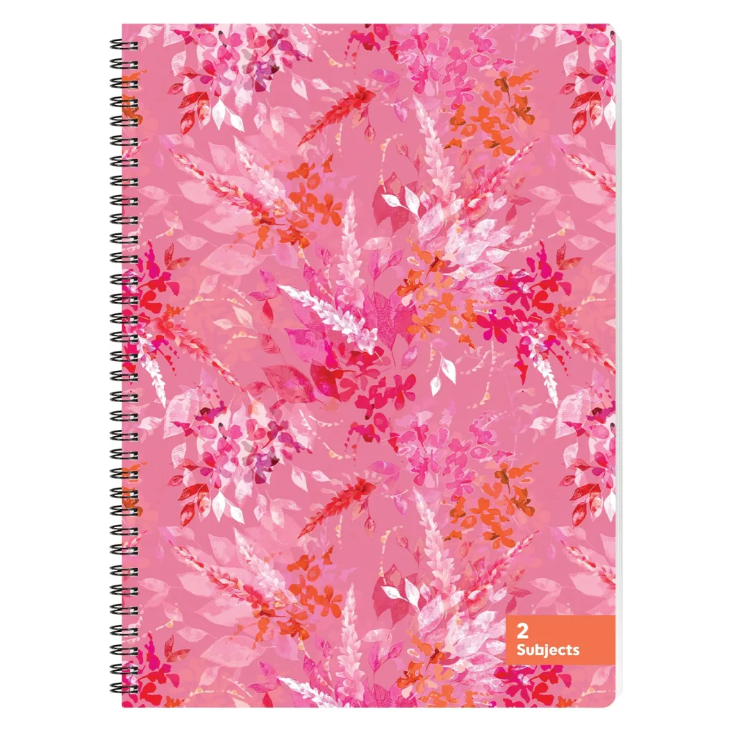 Sentio Τετράδιο Σπιραλ A4 2 Θεμάτων Pink Flowers 70 Φύλλα