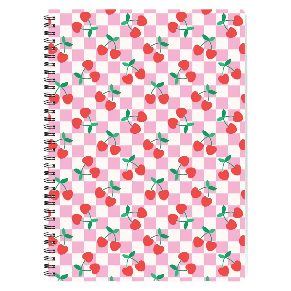 Sentio Τετράδιο Σπιράλ A4 Checkered Cherries 80 Φύλλα