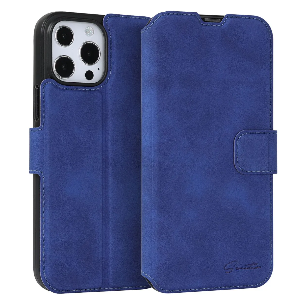 Sentio Θήκη Book Cover για iPhone 13 Pro Max Blue